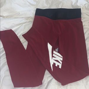 Nike burgundy leggings